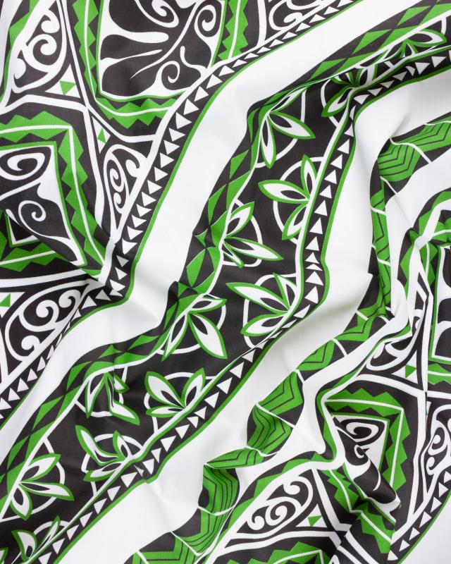 Polynesian fabric PITI Green - Tissushop